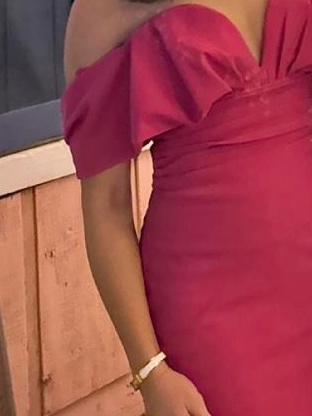 REVOLVE Fuchsia One-Shoulder Ruffle Bodycon Dress